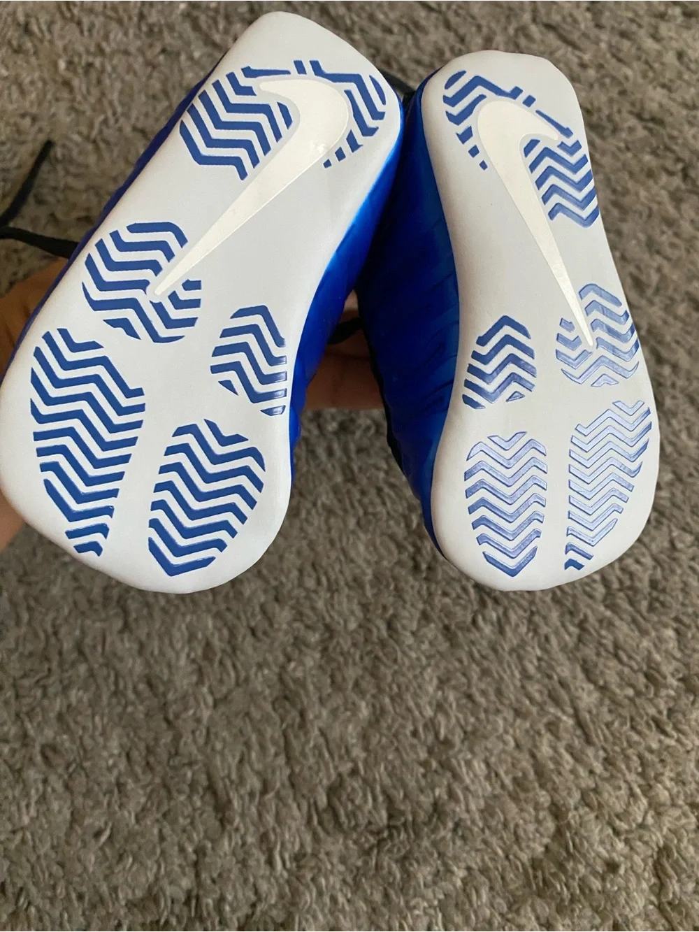 Nike Kids Black and Blue Foamposite-Style Sneakers booties 2c